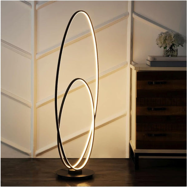 Ellisse 47" Metal Modern Contemporary Oval Dimmable Integrated LED Floor Lamp