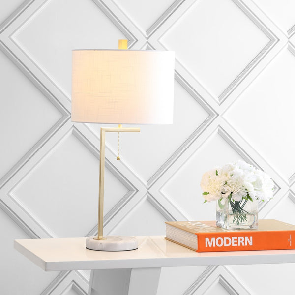 Bixby 24.5" Metal/Marble LED Table Lamp