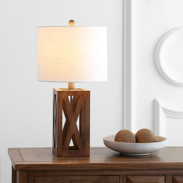 Crestview 21.5" Wood LED Table Lamp