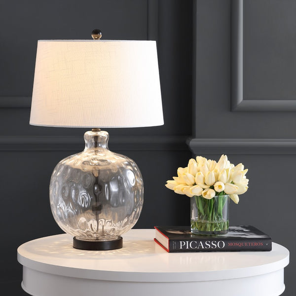 Hampton 26.5" Glass/Metal LED Table Lamp