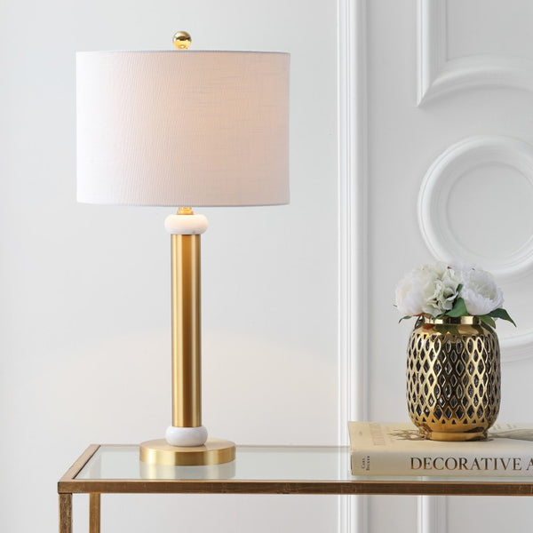 Qimh 27" Metal/Marble LED Table Lamp