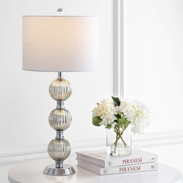 Regina 30.5" Silvered Orbs Glass/Metal LED Table Lamp