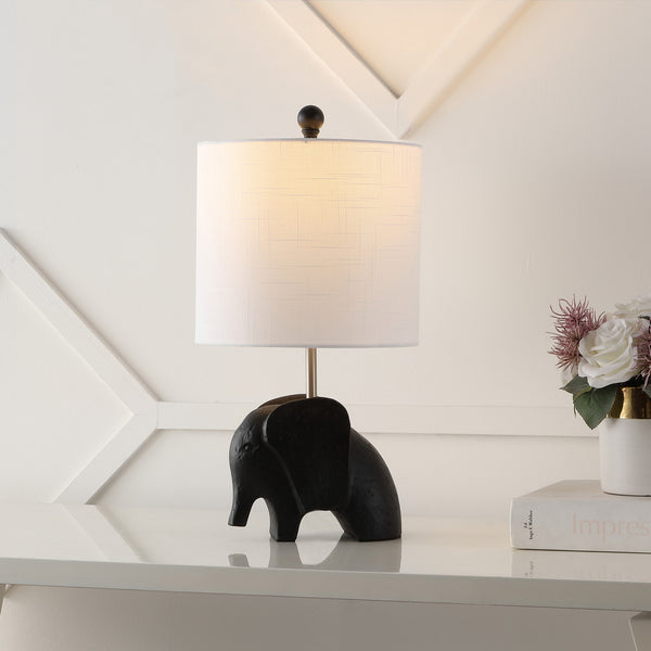 Elephant Eclectic Southwestern Resin/Iron Elephant LED Kids Table Lamp