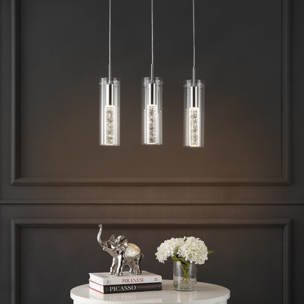 Orren Modern Style Iron/Crystal/Glass Integrated LED Linear Pendant