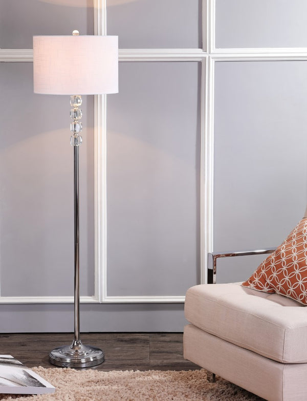 Woven 59.5" Crystal / Metal LED Floor Lamp