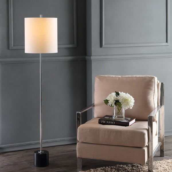 Fineas 60.5" Marble/Metal LED Floor Lamp