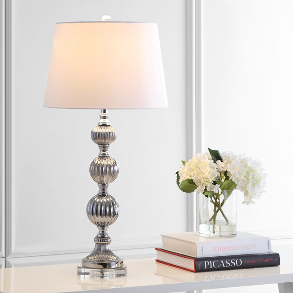 Cal 31" Triple Sphere Glass/Crystal LED Table Lamp