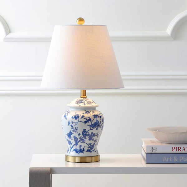 Ceramic 22" Chinoiserie LED Table Lamp