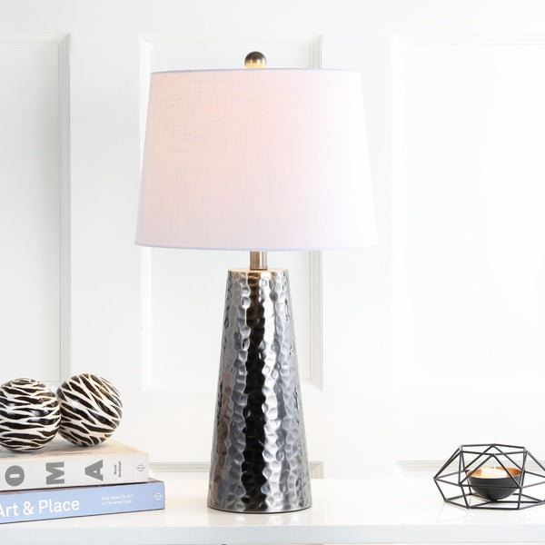 Trighton 26" Hammered Metal LED Table Lamp