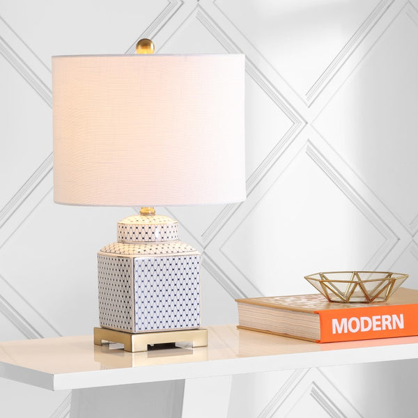 Alden 21.5" Ceramic/Metal Ginger Jar LED Table Lamp