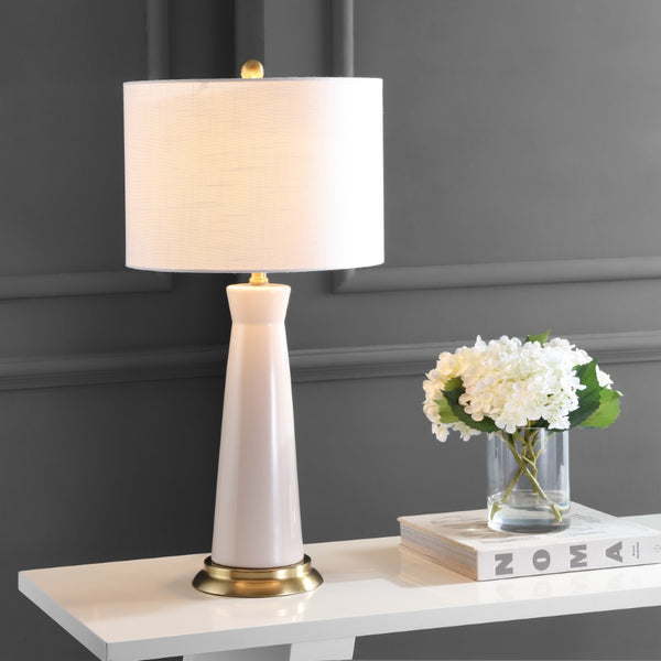 Justice 29" Ceramic Column LED Table Lamp