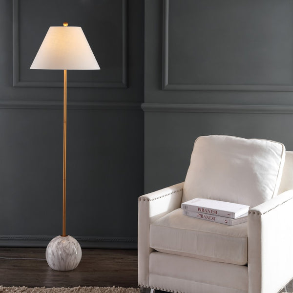 Harper 63.5" Minimalist Resin/Metal LED Floor Lamp