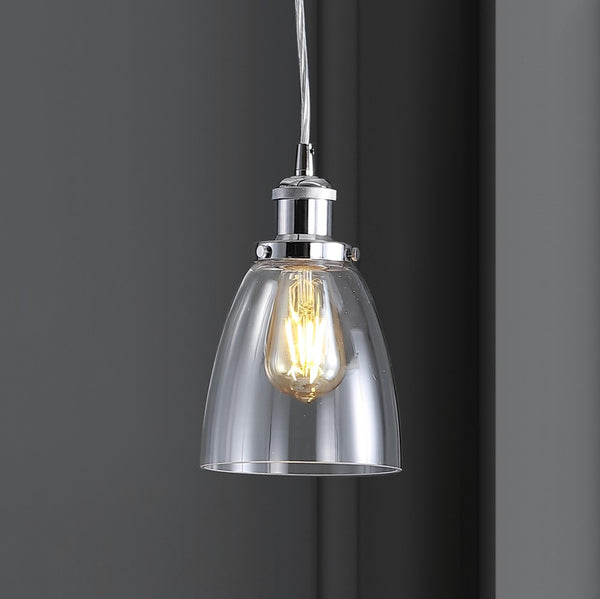 Permo 5.5" Adjustable Metal/Glass LED Pendant