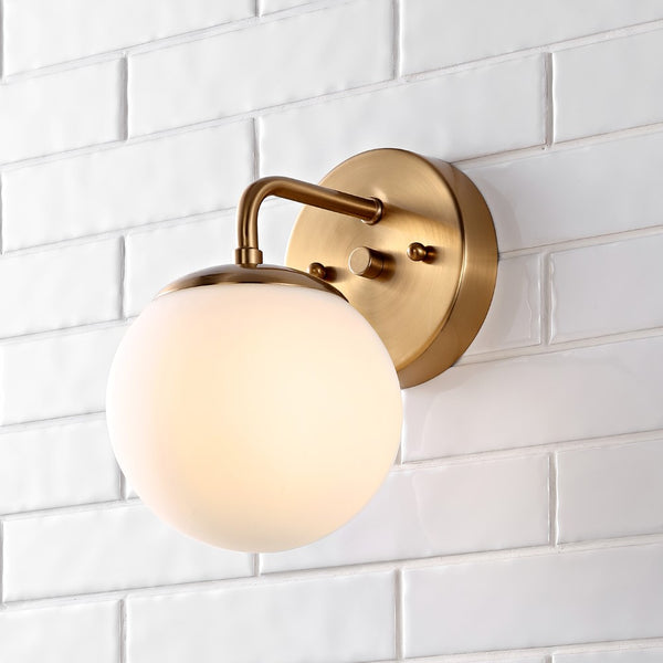 Modernist Parisian Globe Metal/Frosted Glass Modern Contemporary LED Vanity