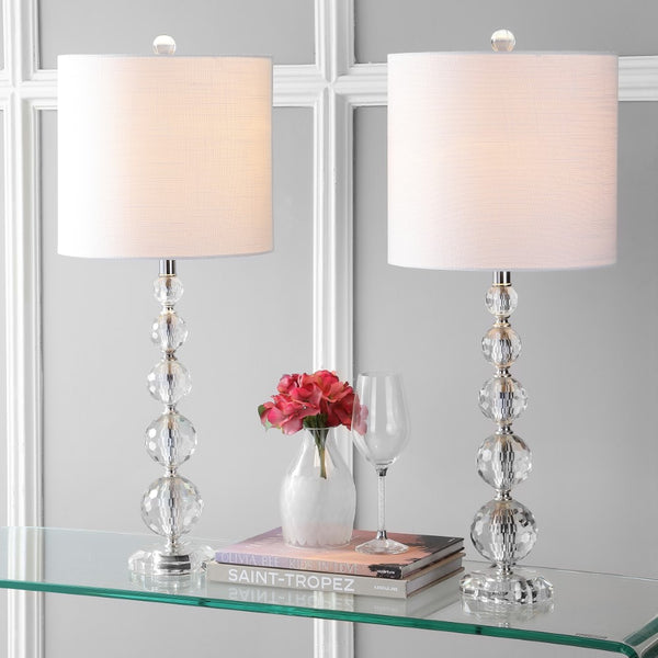 Laramae 28.5" Crystal LED Table Lamp, Set of 2