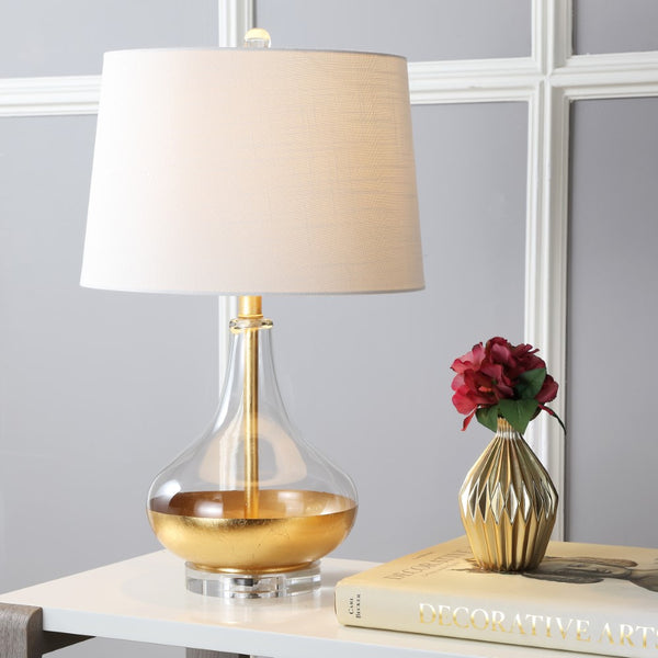 Enid 24.5" Glass LED Table Lamp