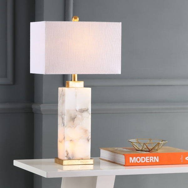 Modern 27.5" Alabaster LED Table Lamp