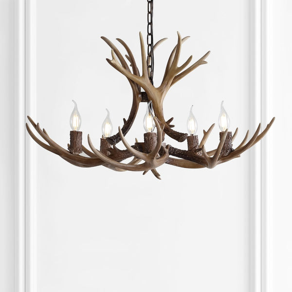 Durahonn Adjustable Resin Antler LED Chandelier