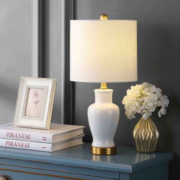 Oconee 21" Ceramic/Iron Modern Classic LED Table Lamp