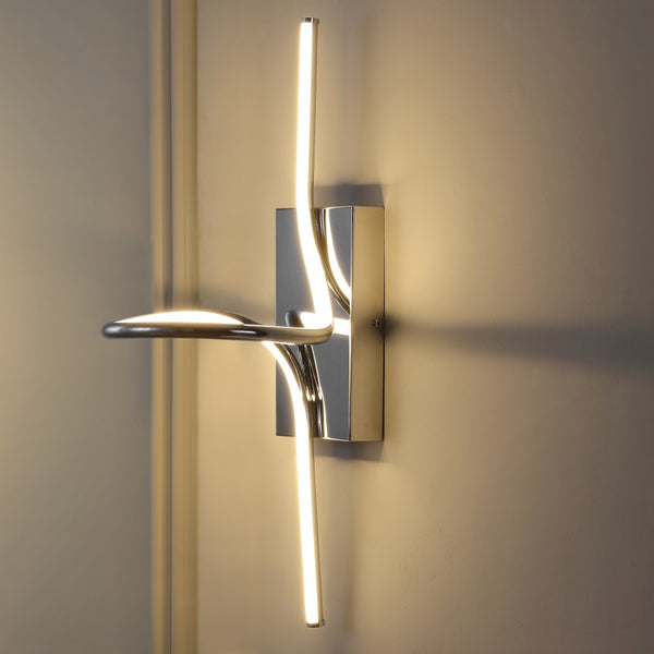 Modern 9" Minimalist Metal Integrated LED Vanity Light Sconce