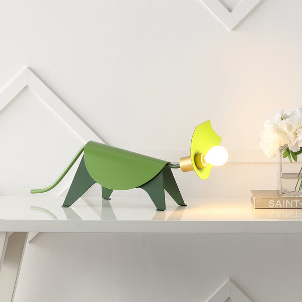 Nirvisha 7.5" Modern Industrial Iron Triceratops LED Kids' Lamp