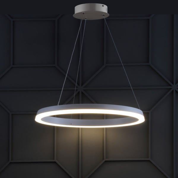 Molto Modern Contemporary Aluminum Integrated LED Hoop Pendant