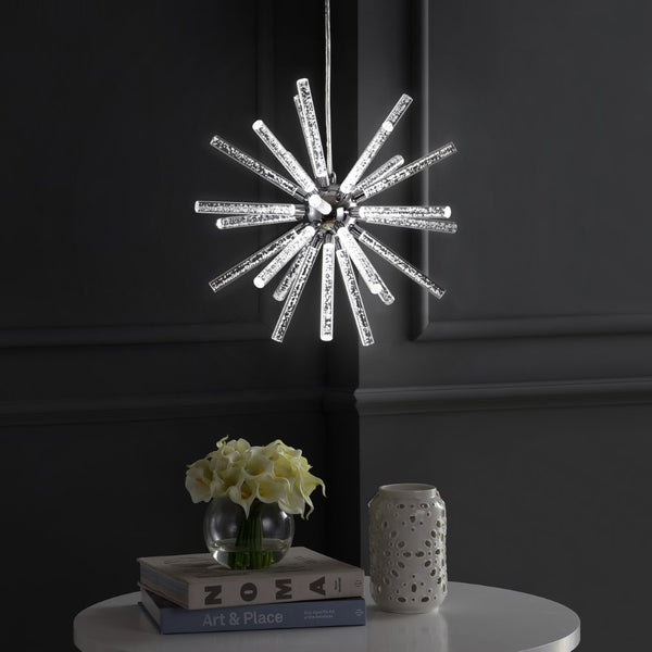 Reese 19.5" Adjustable Integrated LED Starburst Metal/Acrylic Pendant