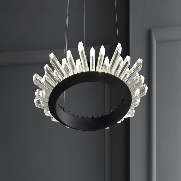 Blaise 24" Adjustable Integrated LED Modern Crystal Pendant