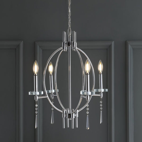 Minka 23" Crystal/Metal LED Pendant