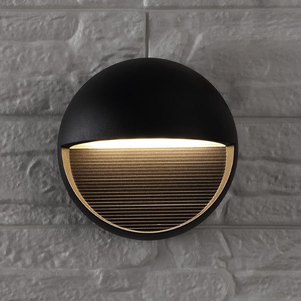 Nathaniel 6.25" Outdoor Metal/Glass Integrated LED Sconce