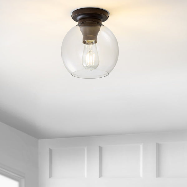 Doraimi 7.75" Glass/Metal LED Flush Mount