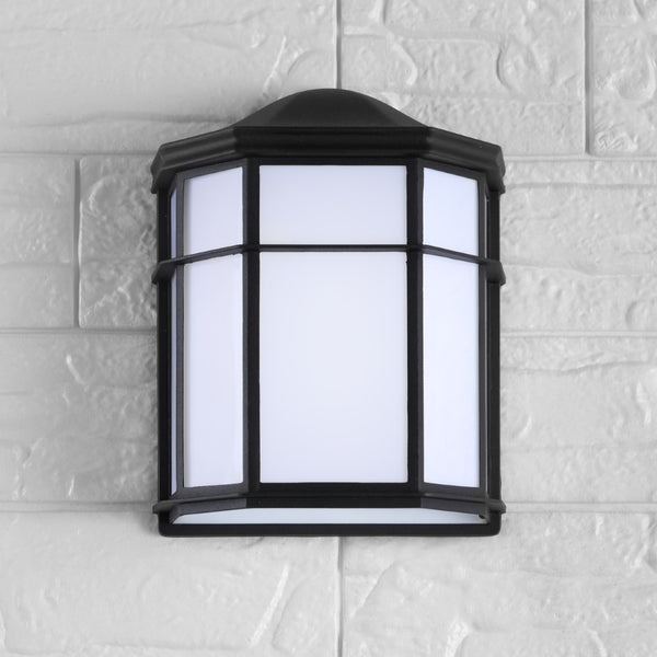 Georgetown 7.75" Outdoor Frosted Acrylic/Metal Integrated LED Sconce