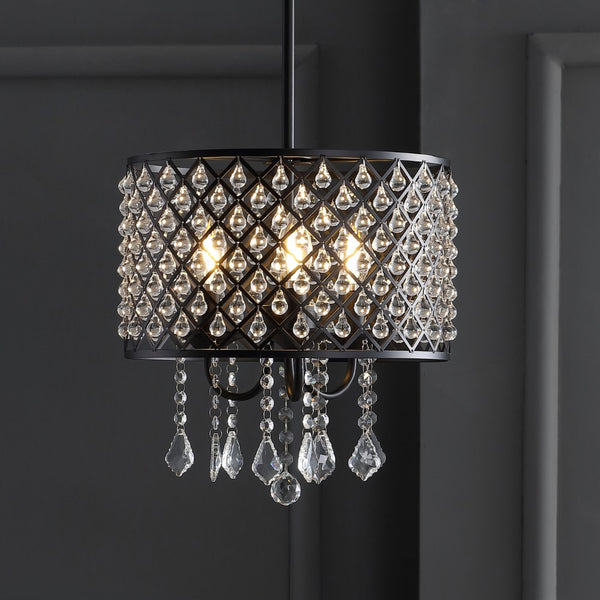 Reese Metal/Crystal Adjustable LED Drop Pendant