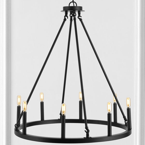 Acroma Ring 28" Iron Rustic Farmhouse LED Chandelier