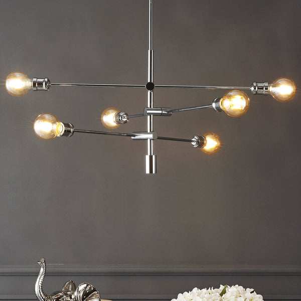 Nordic 36" Modern Vintage Iron Arm-Adjustable LED Chandelier