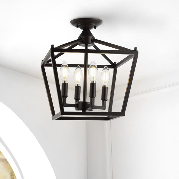 Savoy Iron Modern Farmhouse LED Flush Mount