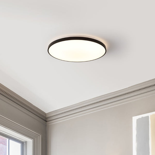 Sleepover 21.25" Modern Minimalist Iron Circle Integrated LED Flush Mount