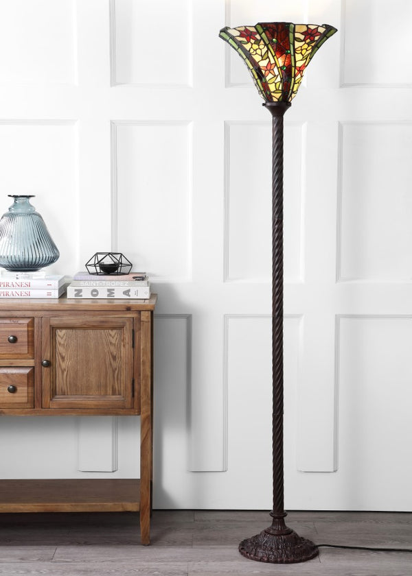 Kupa Tiffany-Style 71" Torchiere LED Floor Lamp