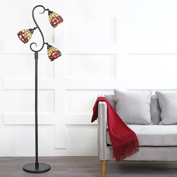 Belle Tiffany-Style 70.5" Multi-Light LED Floor Lamp