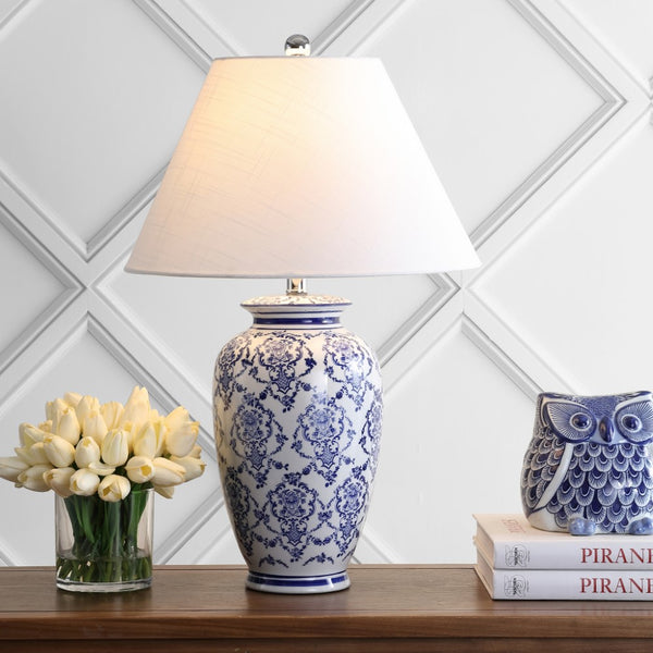 Ginger 26.25" Chinoiserie Ceramic LED Table Lamp