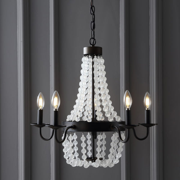 Tamaro 5-Light 21.5" Acrylic Beaded LED Chandelier