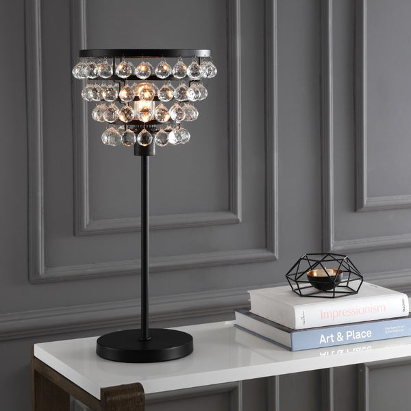 Atla 25" Crystal/Metal Table Lamp