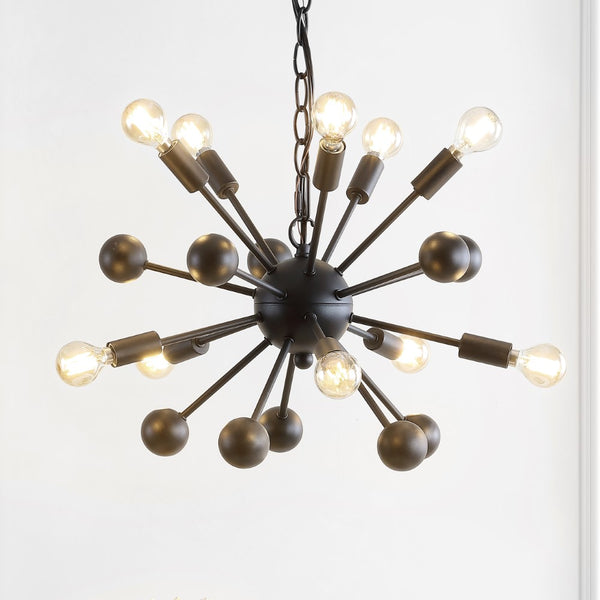 SineRise 19.5" 10-Light Adjustable Iron Modern Industrial Sputnik LED Chandelier