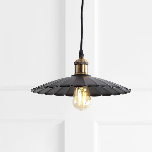 Ruffle 12.25" Adjustable Metal LED Pendant