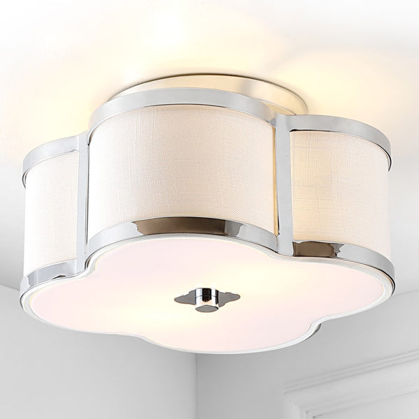 MhyTogn Scalloped Shade Metal Classic Glam LED Flush Mount