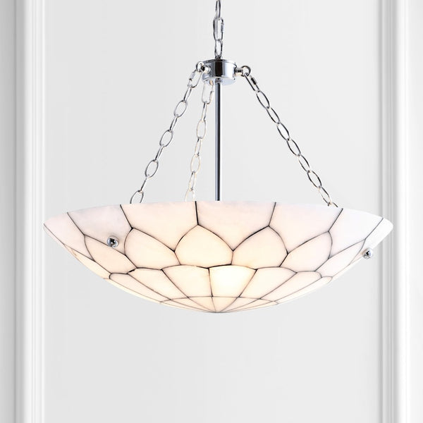 Justice 23.5" Adjustable Marble/Metal LED Pendant