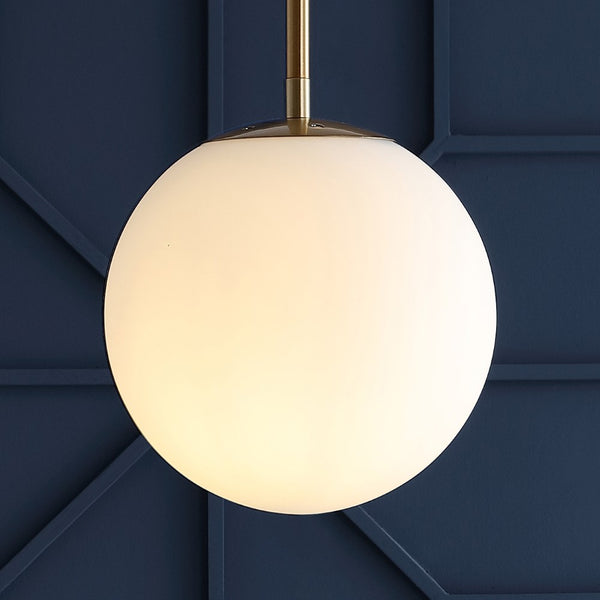 Mid 7.75" Metal/Glass Globe LED Pendant