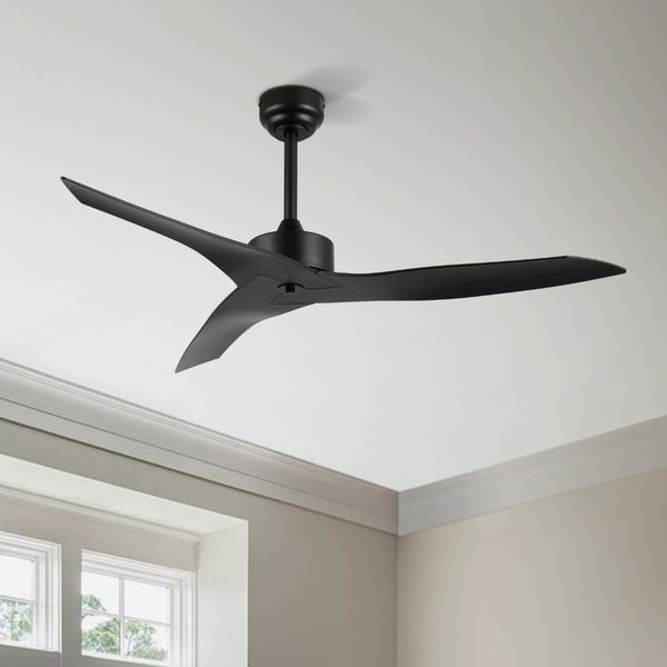 Marissa 50" Modern Minimalist Iron/Plastic Mobile-App/Remote-Controlled 6-Speed Razor Ceiling Fan