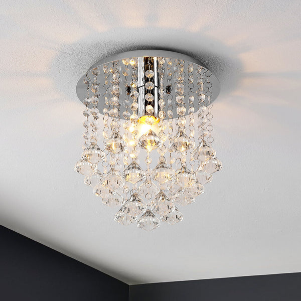 Glamour 9.88" Traditional Transitional Iron LED Semi Flush Mount