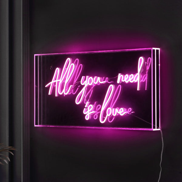 Buy USB All You Need Is Love Contemporary Glam Acrylic Box USB Operated LED Neon Light